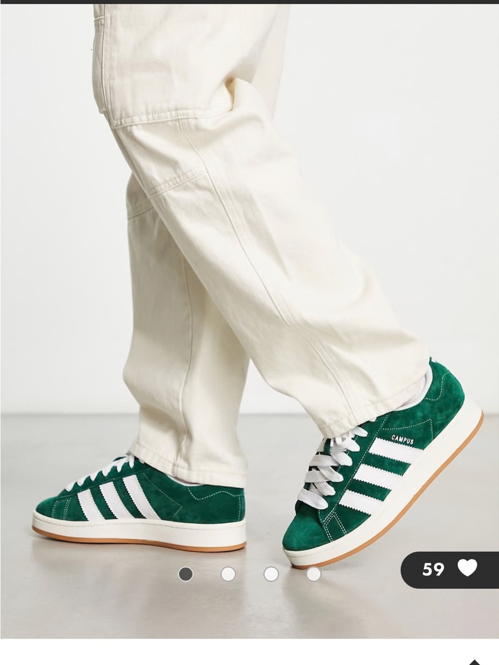 Adidas Originals Campus 00s Green Suede Sneakers Men’sUS 7.5 Women 8.5 Low Top
